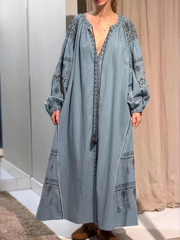 [56C10LA3886AZUL-S] VESTIDO (S)