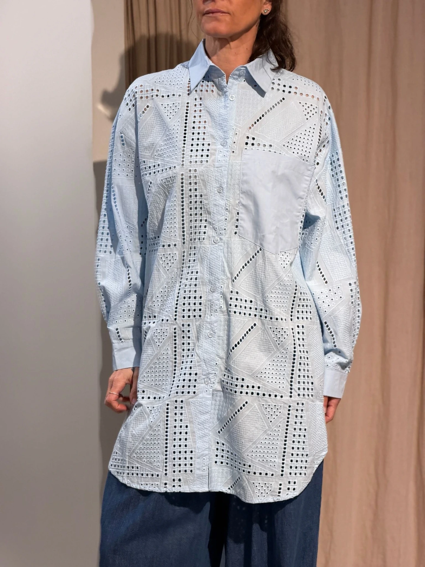 [56C10LA3922AZUL-S] Blusón Cisne (S)