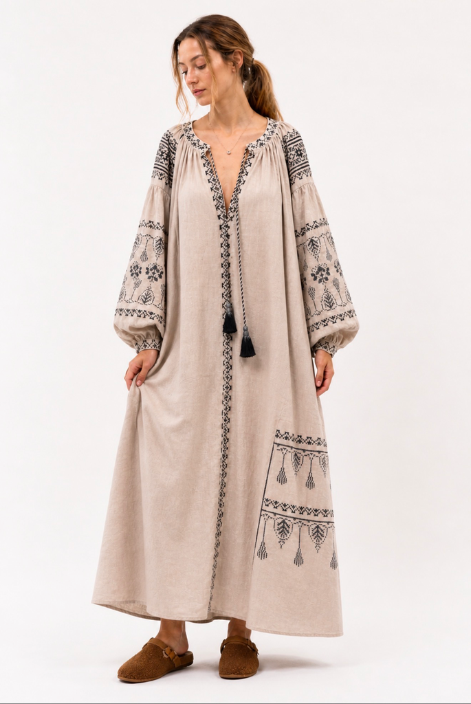 [56C10LA3886BEIGE-S] Vestido Egipto (S)