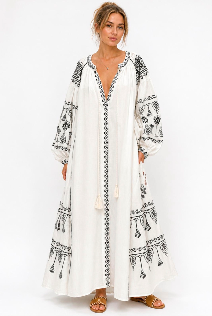 [56C10LA3886BLANCO-S] Vestido Egipto (S)