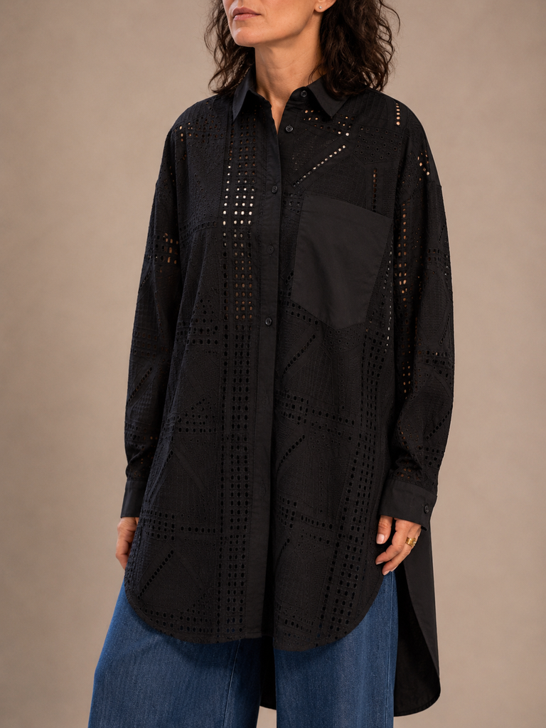 [56C10LA3922NEGRO-S] Blusón Cisne (S)