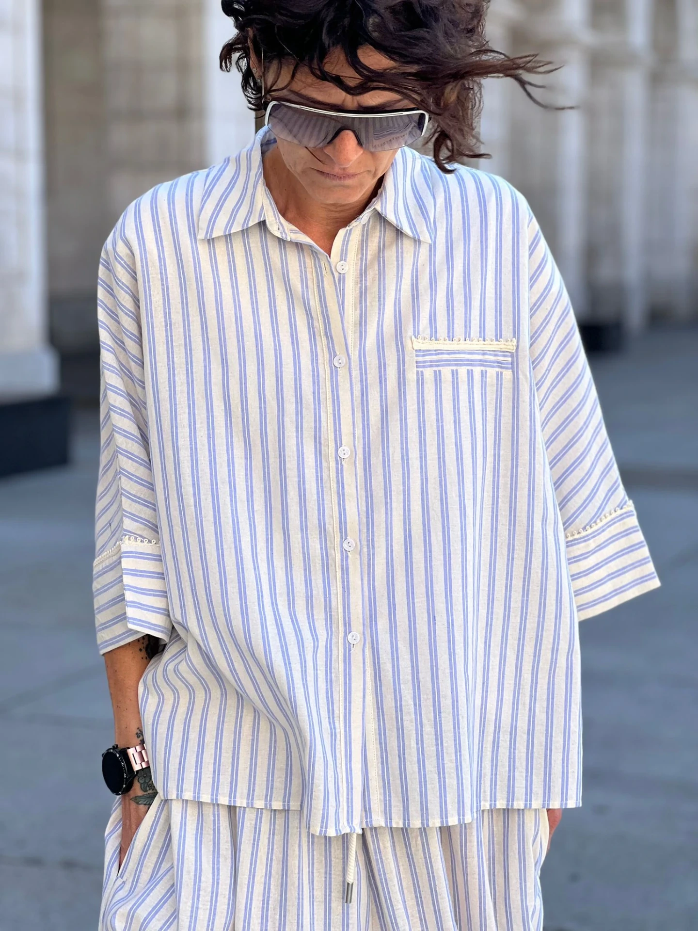 [57C1-MD7471 AZUL] Camisa Melodia