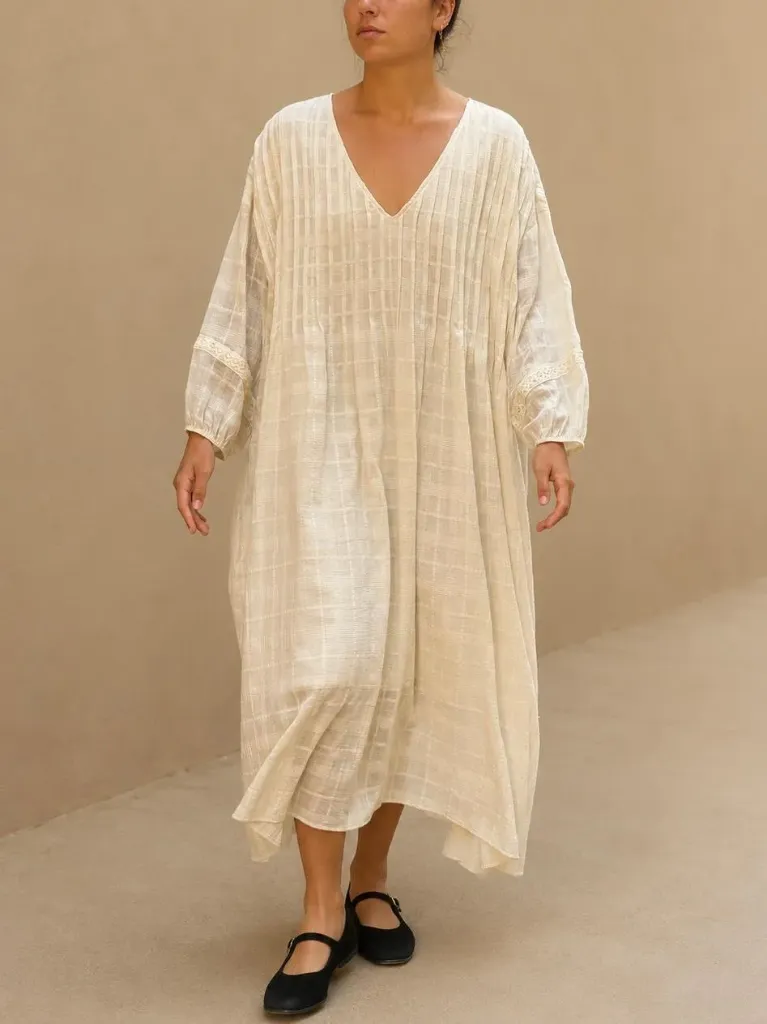 [57C7-W5916 BEIGE] VESTIDO