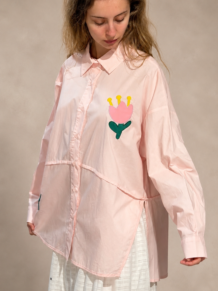 [57C7-WM2618 ROSA] Blusa Flor