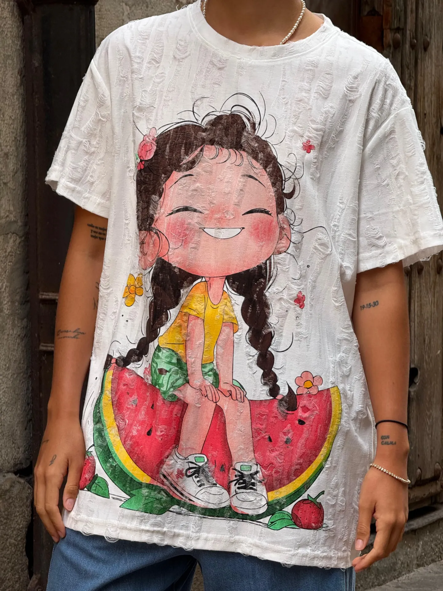[57C9-A81036L BLANCO] Camiseta Lina Blanco