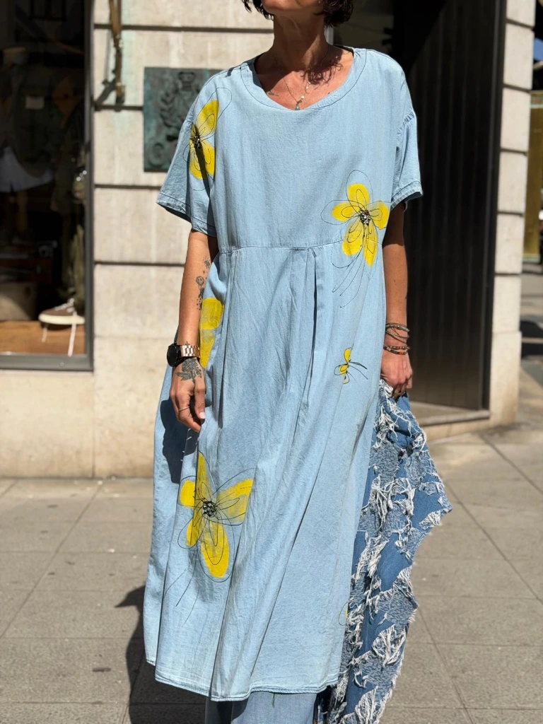 [57C9-A51352L AZUL] VESTIDO