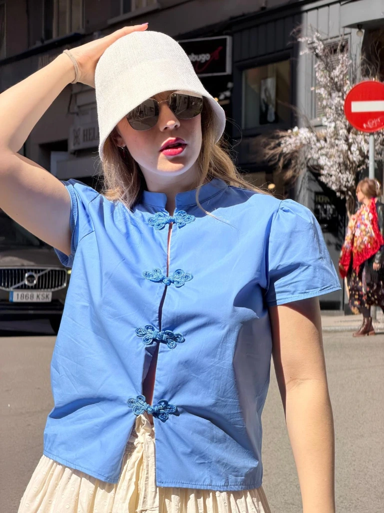 [57C6-H4944-C3-AZUL] CAMISA