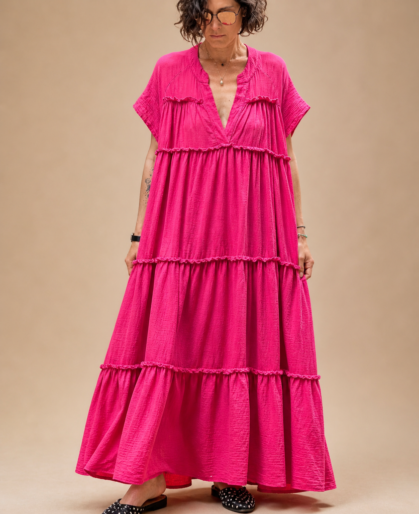[57cVESTIDOSFUCSIA] Vestido Plusia