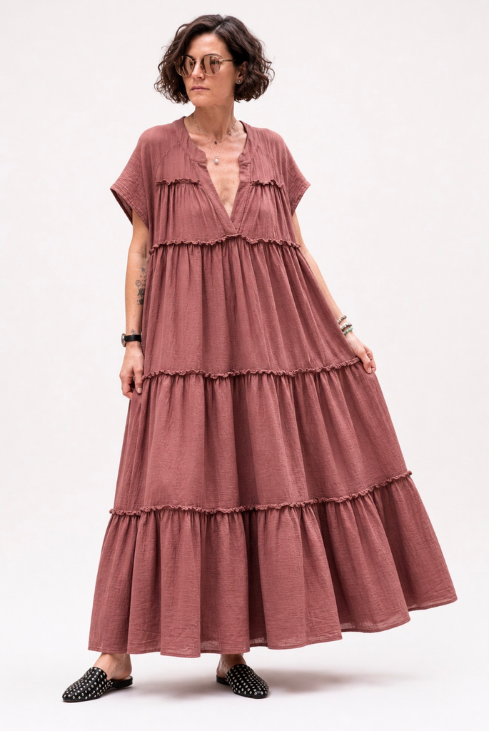 [57cVESTIDOSMARRON] Vestido Plusia