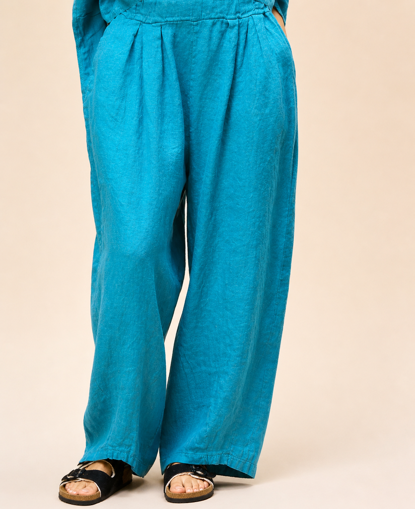 [57C PANTALON LINO AZUL] Pantalón Lino