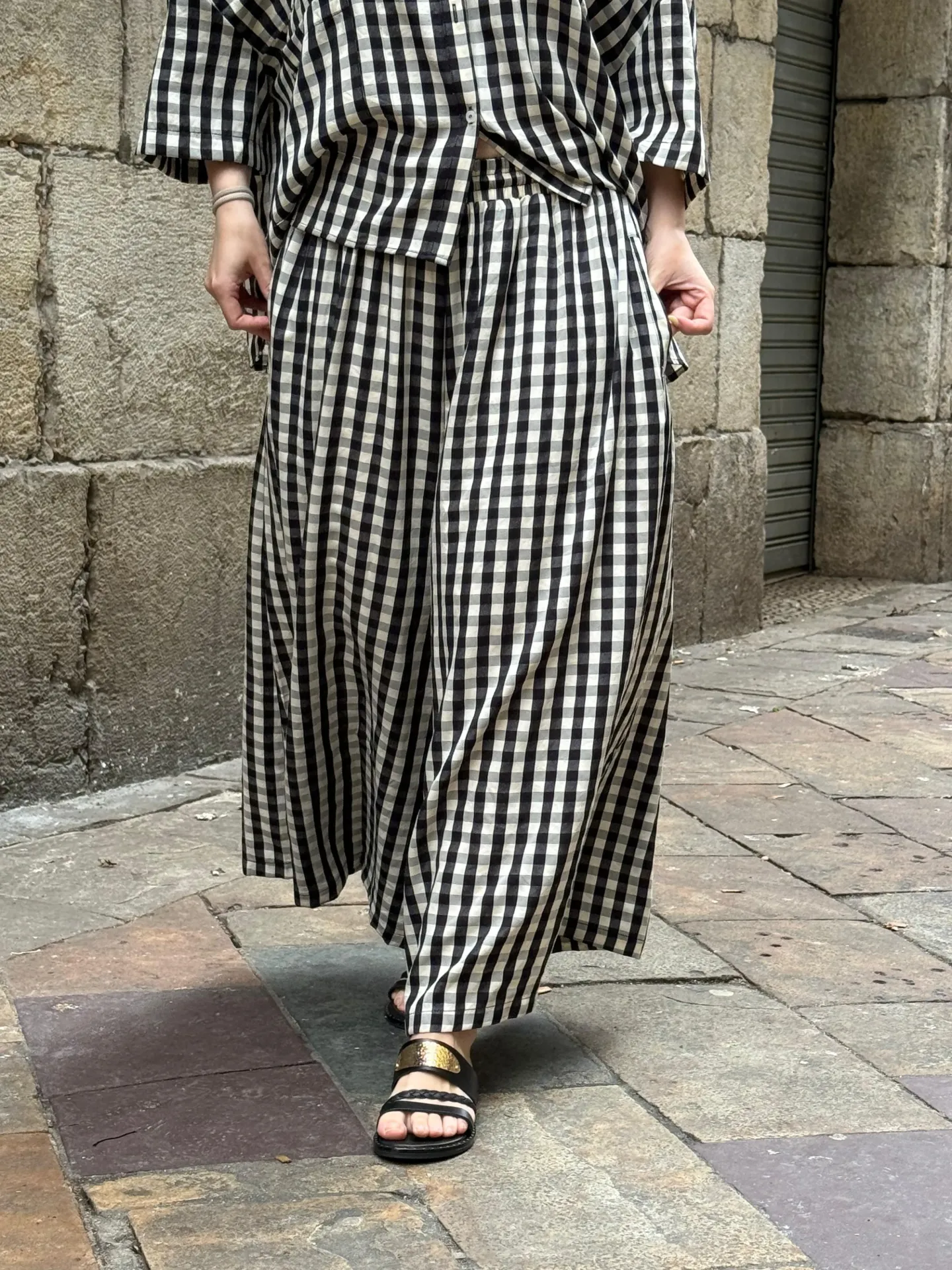 Pantalón Cuadros Negro