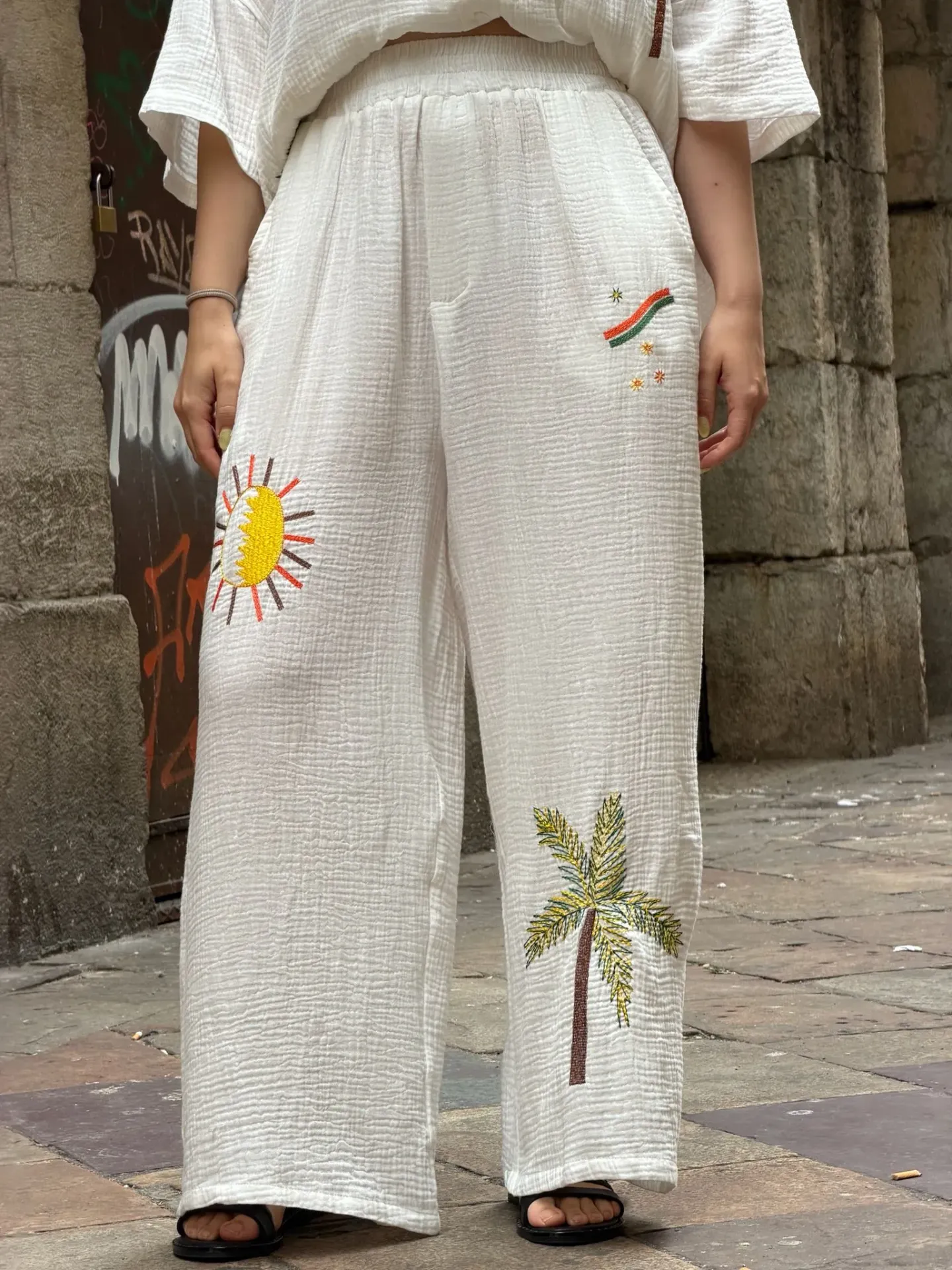 [58C2-B31033L-BEI] Pantalón Palmera