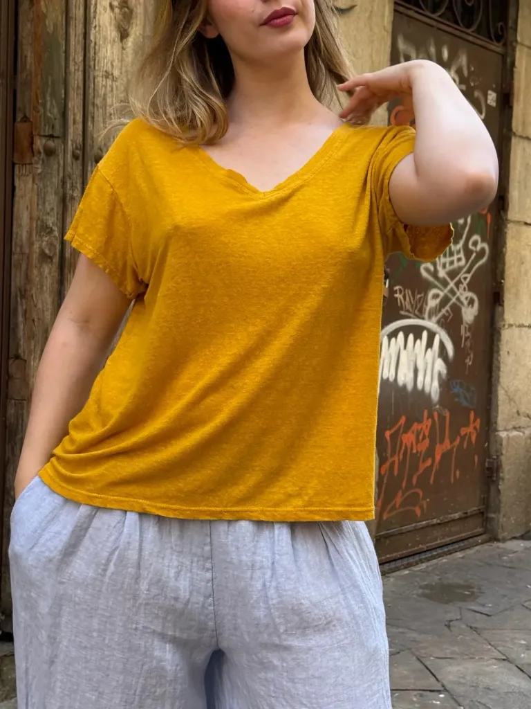[58C4-55137-AMA] Camiseta Básica Amarilla