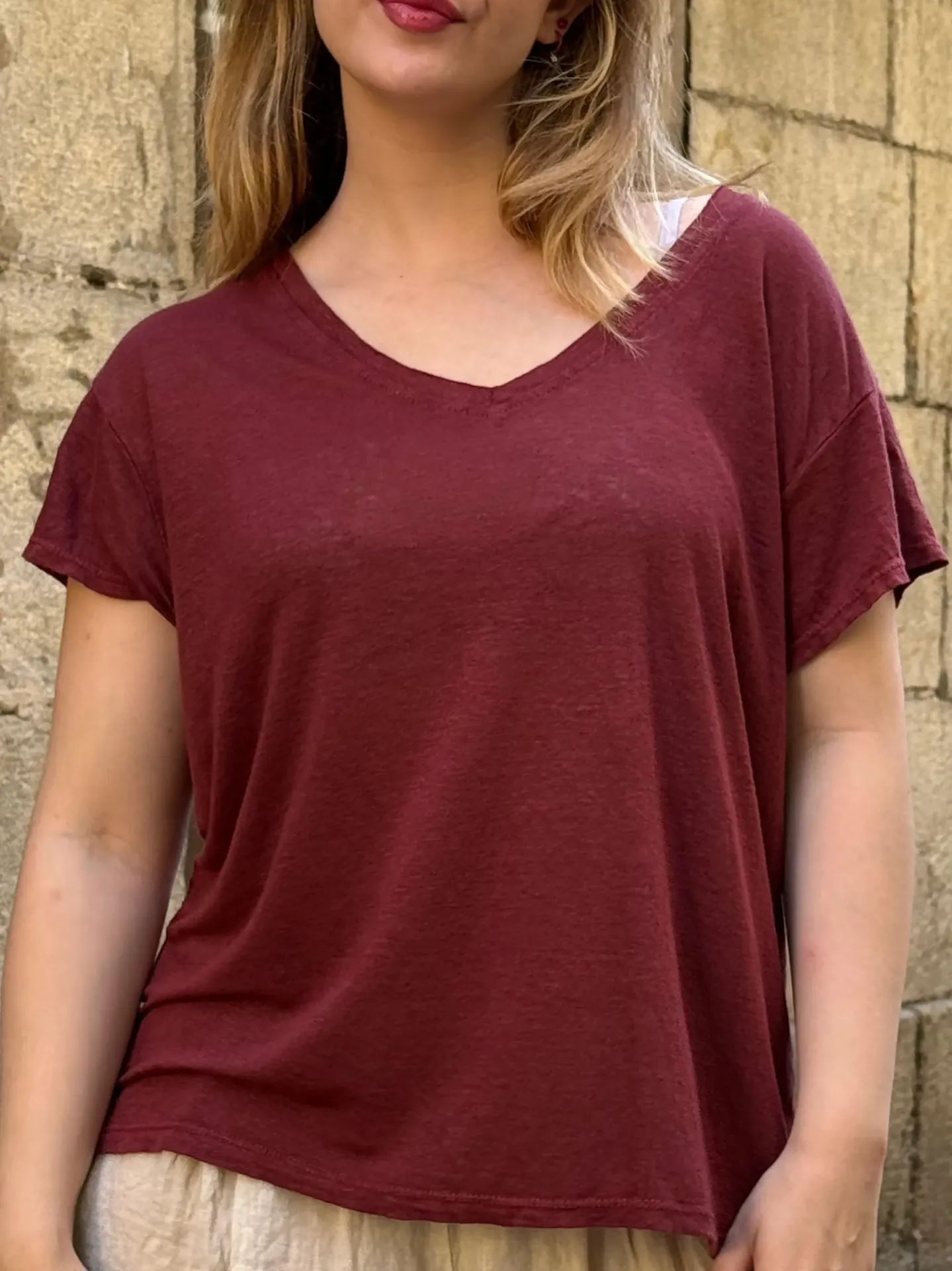 [58C4-55178-GRA] Camiseta Lee Granate