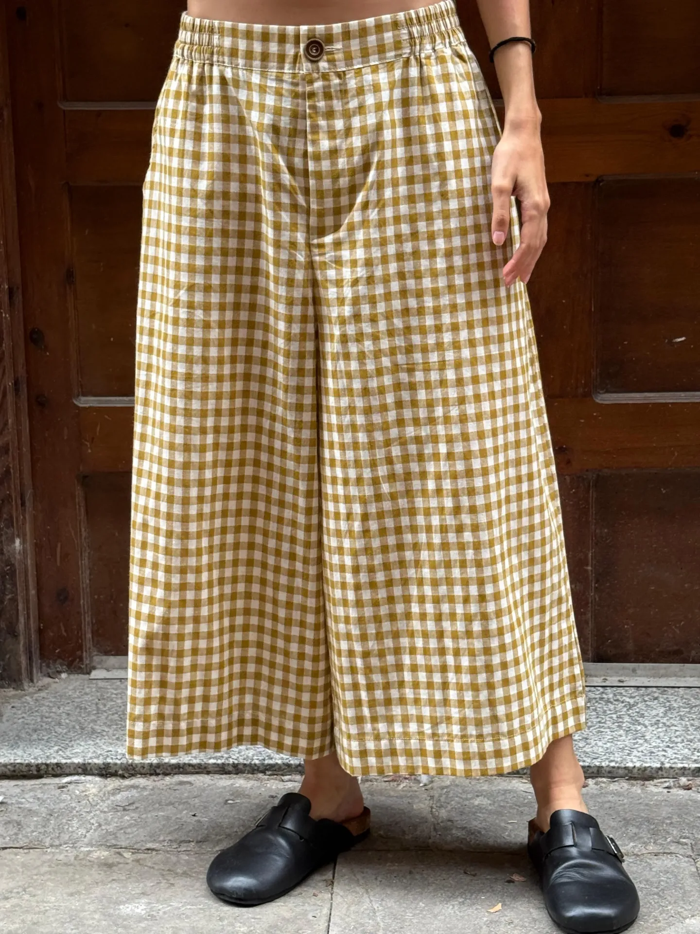 Pantalón Cuadros Arlo Amarillo