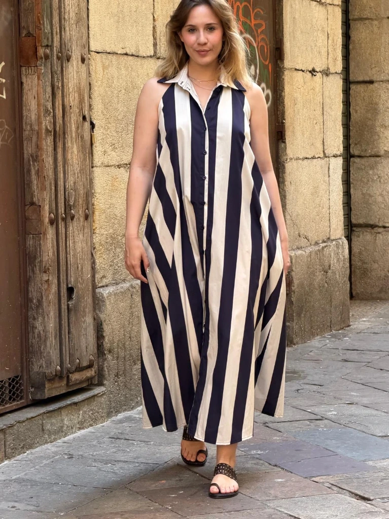 [58C5-H4601-C12-AZU] Vestido cuello