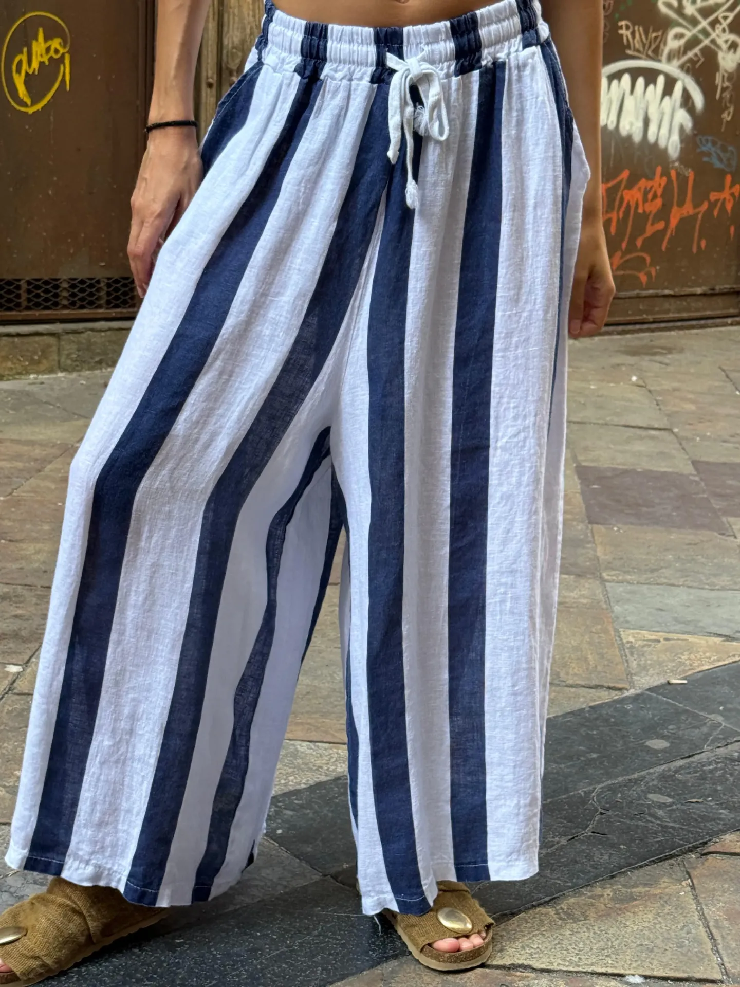 [58C5-A7678-L11-BLN] Pantalón Jiso Azul y Blanco