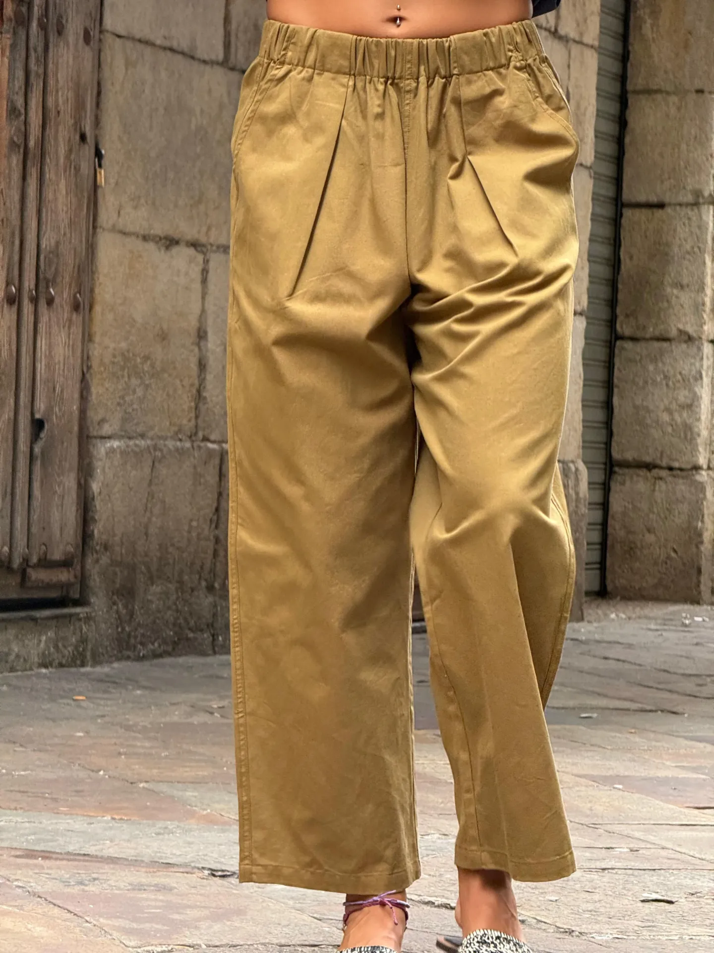 [59C2-7532-BEIGE-S/M] Pantalón Len Camel (s/m)