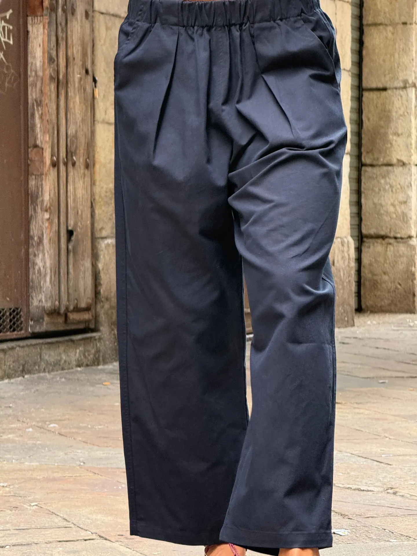 Pantalón Len Azul Marino