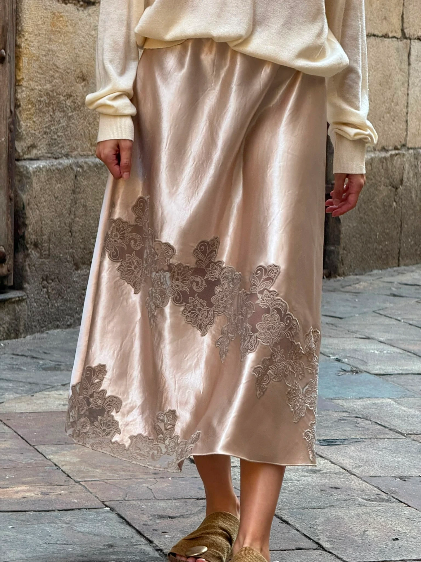 [59C3L5029BEIGE] Falda Enha