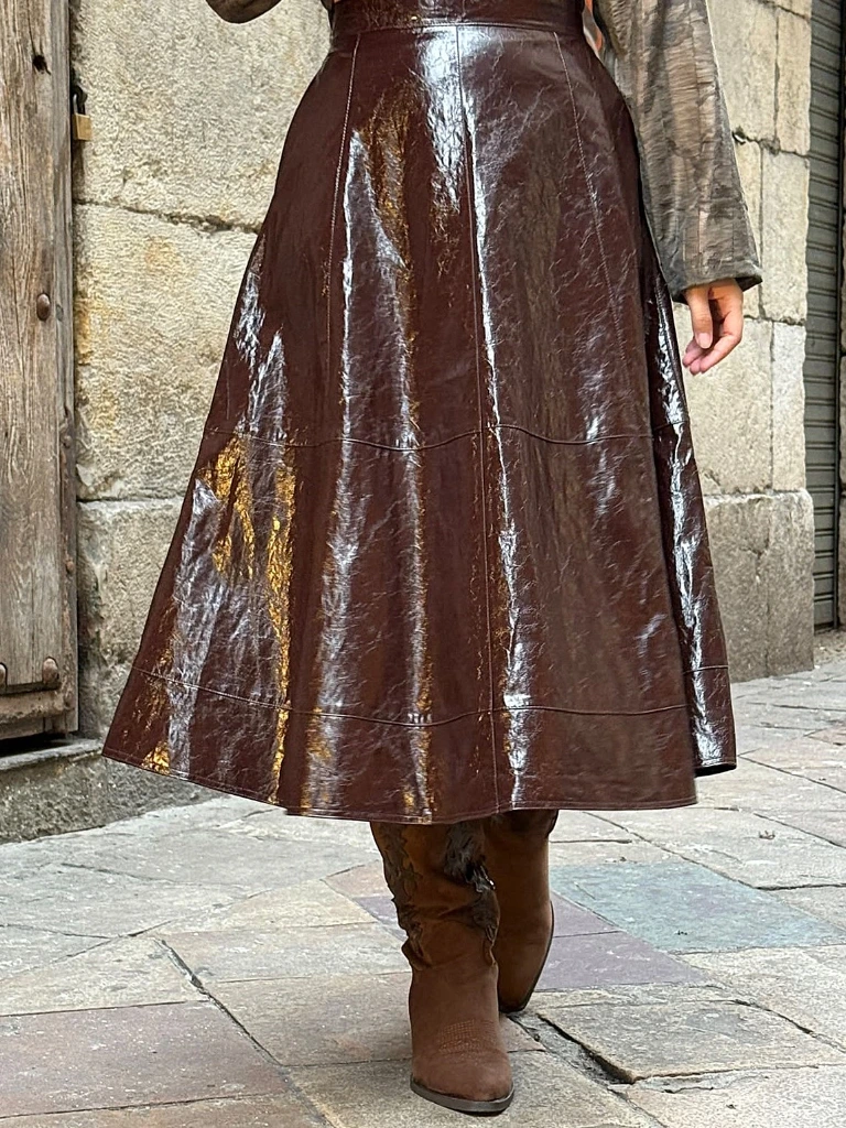 [60C12-DL30278-MARRONS] Falda Poli (S)