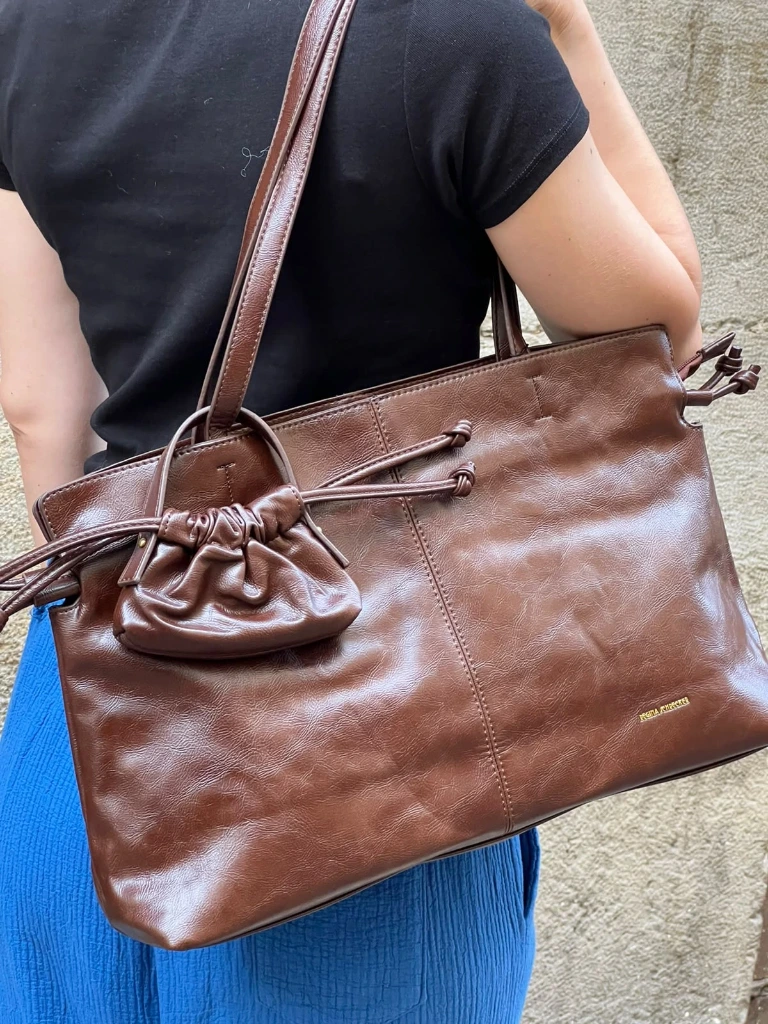 [60C14-RS6389-MARRON] Bolso Mega